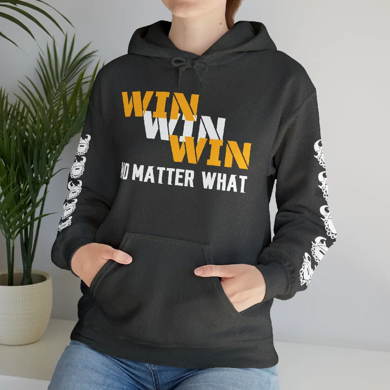 Unisex Heavy Blend™ Hooded Sweatshirt - No Matter What + Game Day Helmet (Sleeves)