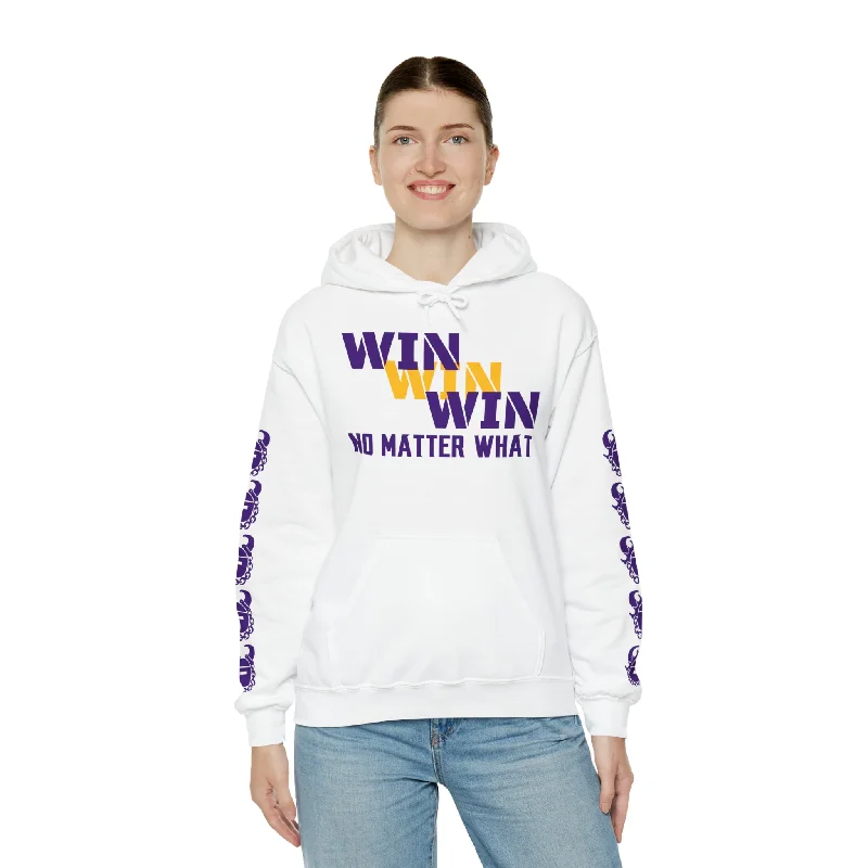 Unisex Heavy Blend™ Hooded Sweatshirt - No Matter What + Game Day Helmet (Sleeves)