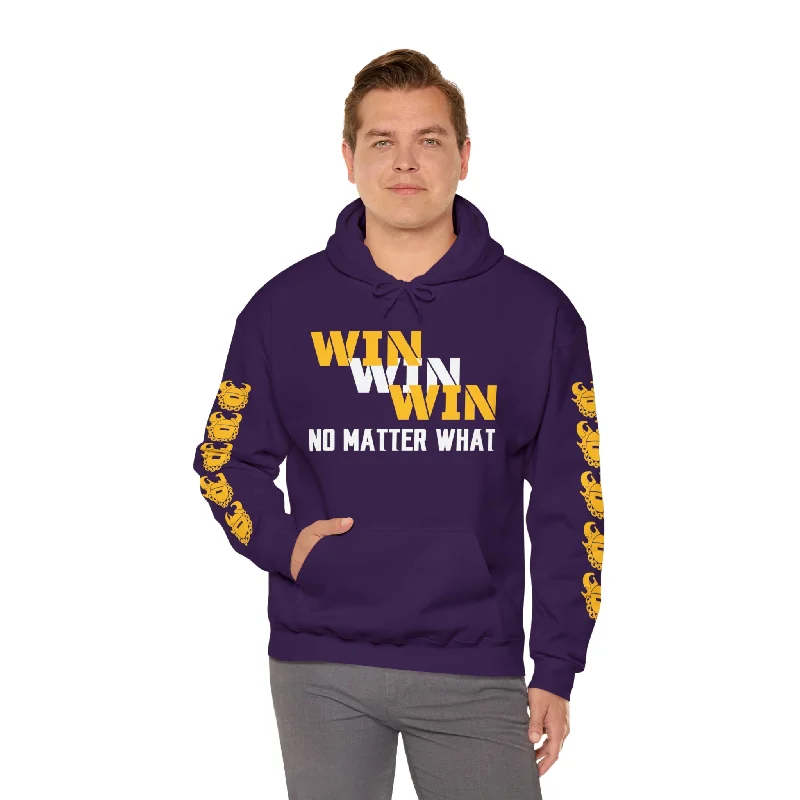 Unisex Heavy Blend™ Hooded Sweatshirt - No Matter What + Game Day Helmet (Sleeves)