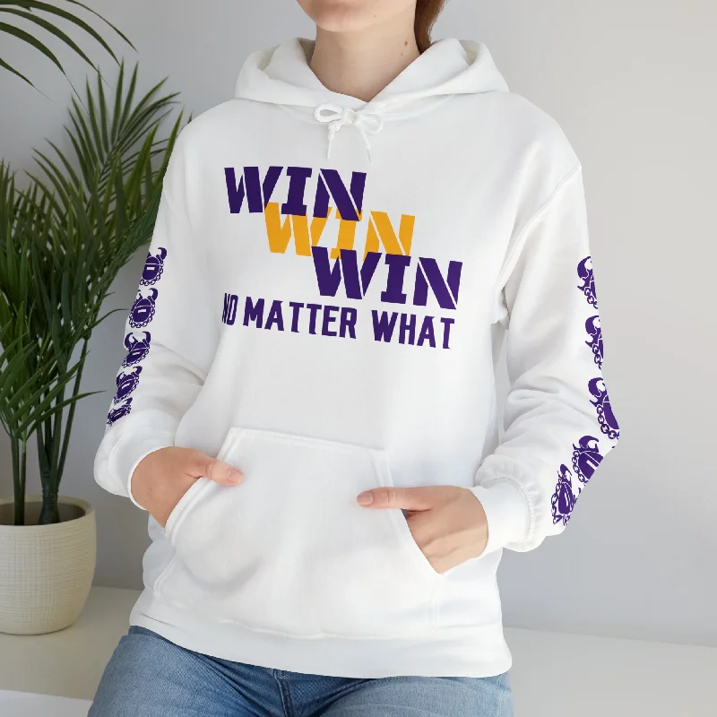 Unisex Heavy Blend™ Hooded Sweatshirt - No Matter What + Game Day Helmet (Sleeves)