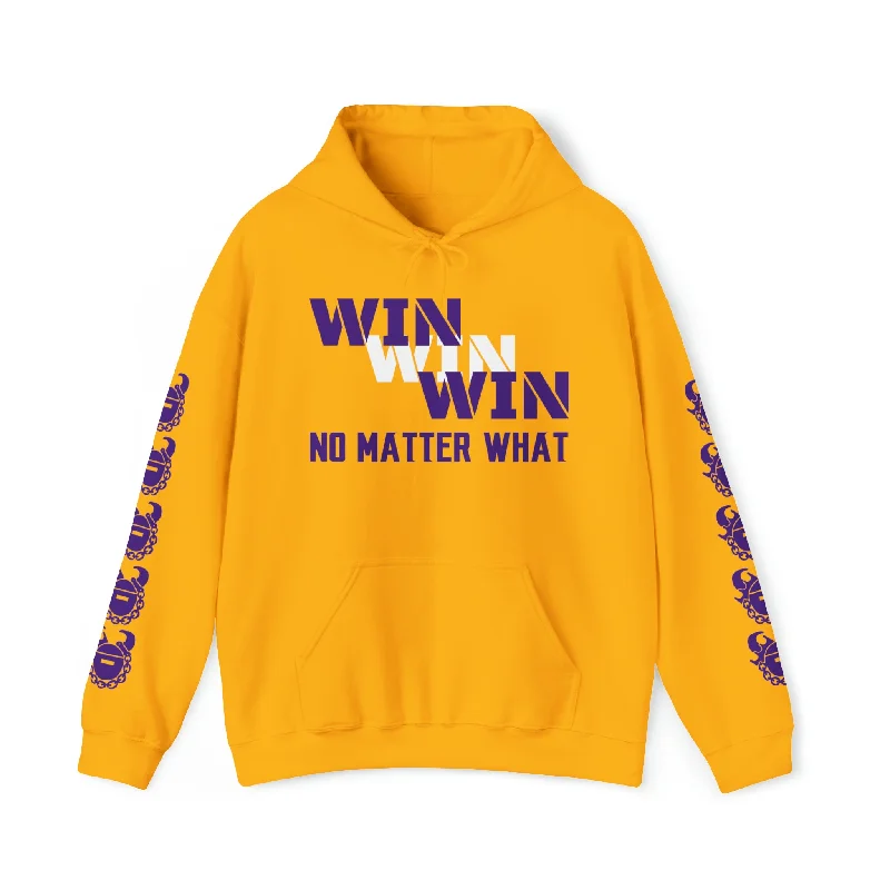 Unisex Heavy Blend™ Hooded Sweatshirt - No Matter What + Game Day Helmet (Sleeves)