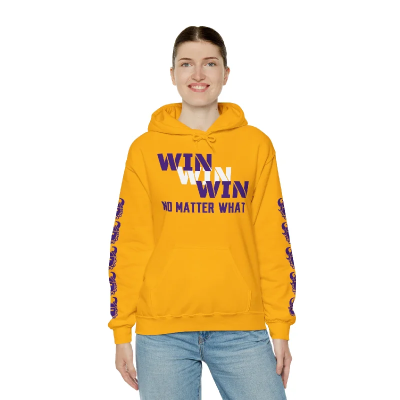 Unisex Heavy Blend™ Hooded Sweatshirt - No Matter What + Game Day Helmet (Sleeves)