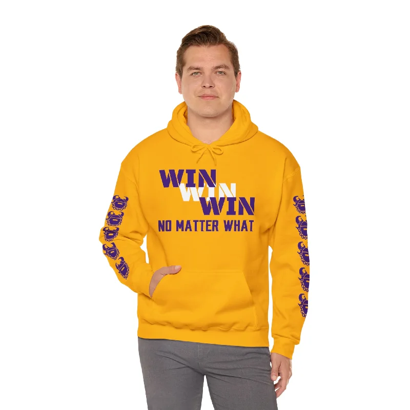 Unisex Heavy Blend™ Hooded Sweatshirt - No Matter What + Game Day Helmet (Sleeves)