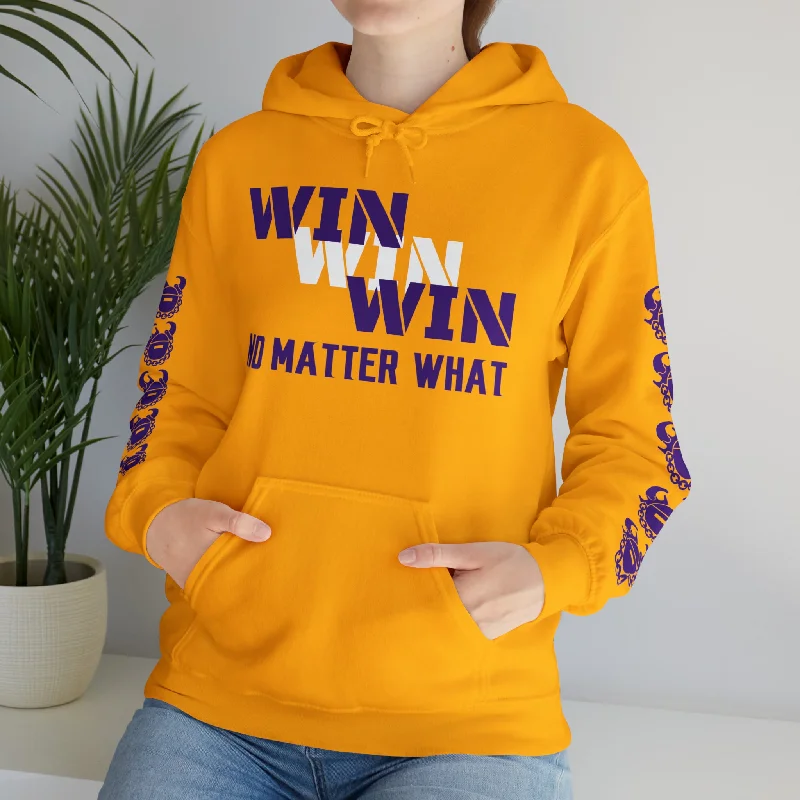 Unisex Heavy Blend™ Hooded Sweatshirt - No Matter What + Game Day Helmet (Sleeves)