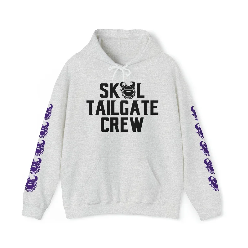 Unisex Heavy Blend™ Hooded Sweatshirt - Tailgate Crew + Game Day Helmet (Sleeves)