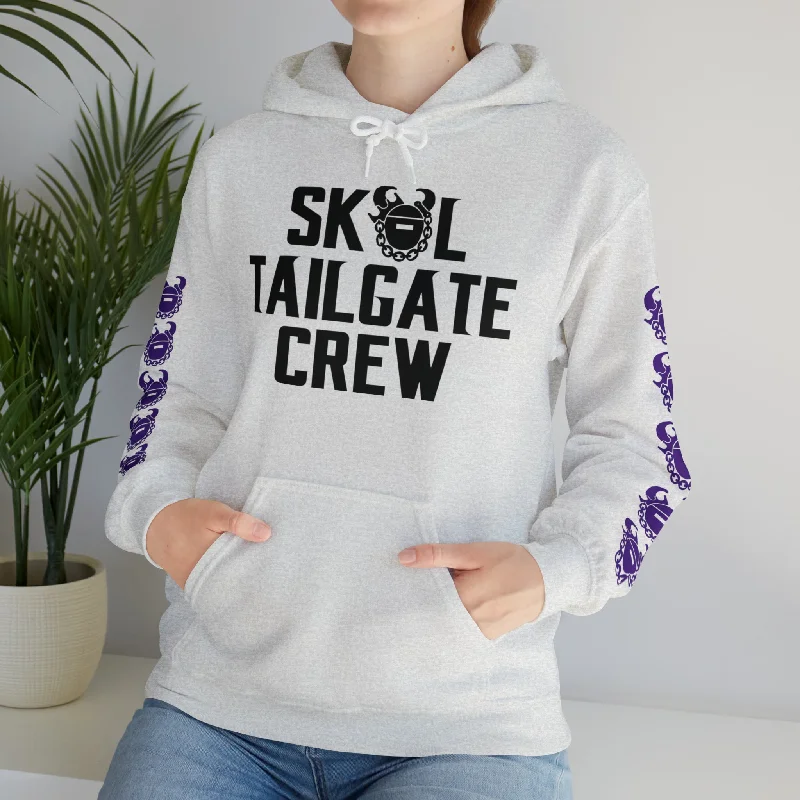 Unisex Heavy Blend™ Hooded Sweatshirt - Tailgate Crew + Game Day Helmet (Sleeves)