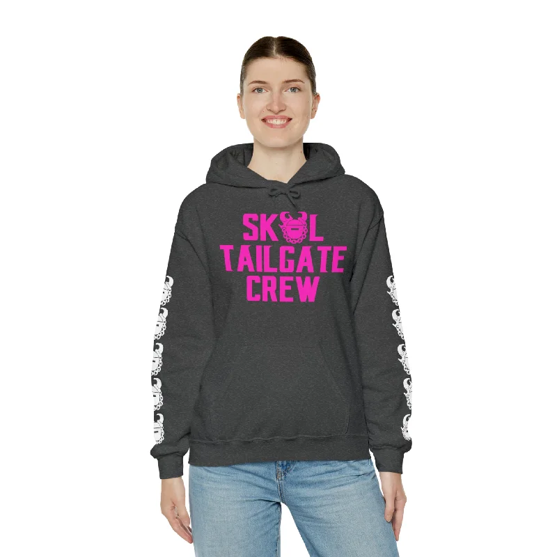 Unisex Heavy Blend™ Hooded Sweatshirt - Tailgate Crew + Game Day Helmet (Sleeves)