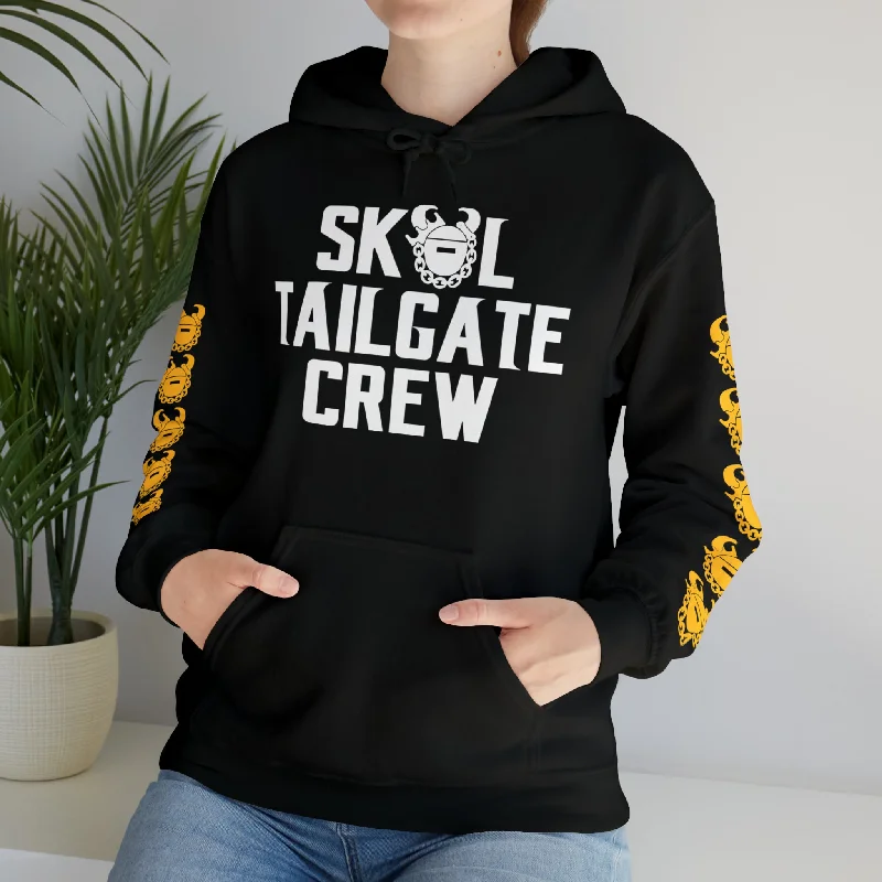 Unisex Heavy Blend™ Hooded Sweatshirt - Tailgate Crew + Game Day Helmet (Sleeves)