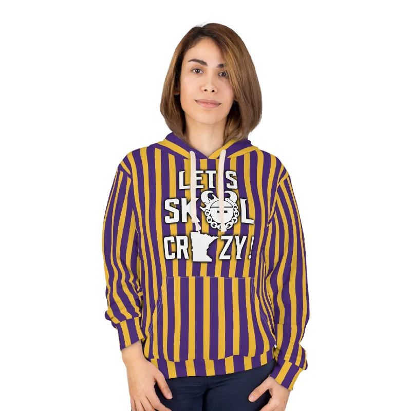 Unisex Pullover Hoodie - Stripes - Let's go Crazy!