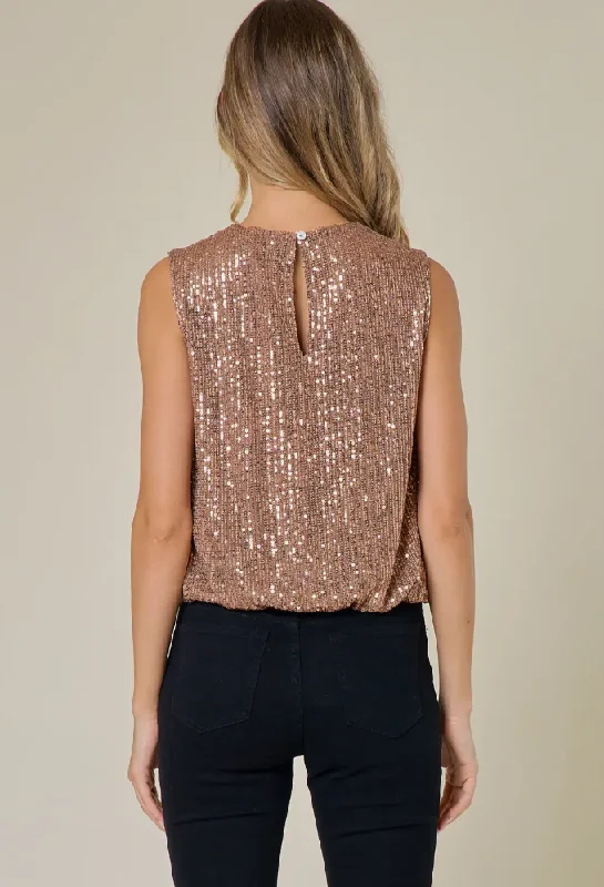 WL218 Vegas Line Drai's Sequin Top Copper