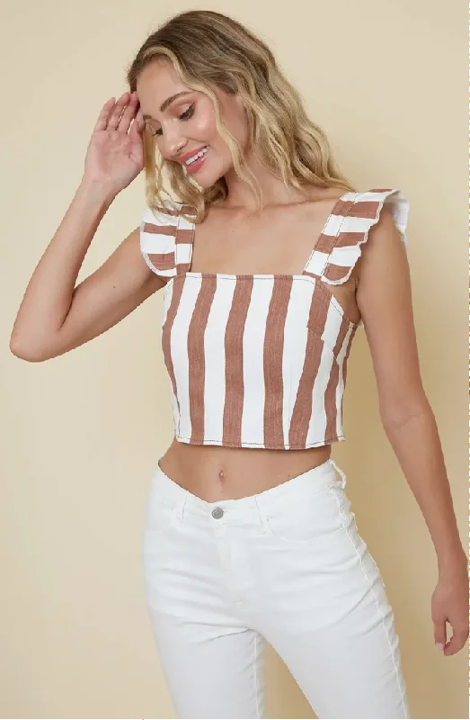 WL581 Vegas Line Tao Striped Crop