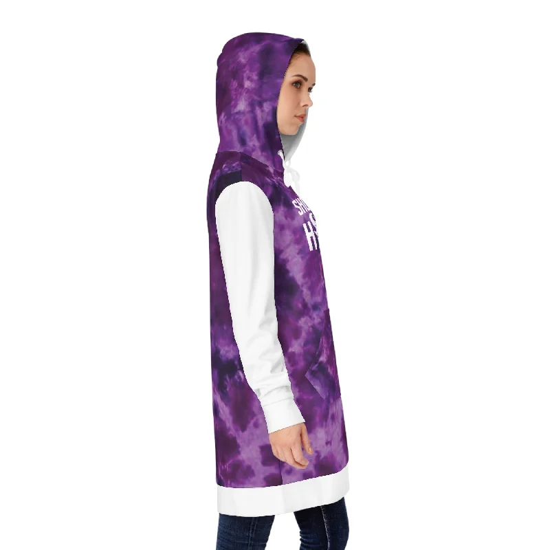 Hoodie Dress - Purple Tie-Dye - Show Your Horns