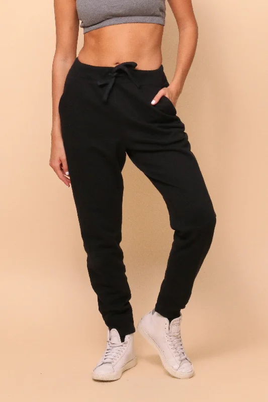 Women's Allergy-Free French Terry Elasticized Jogger Sweatpants with Drawstrings