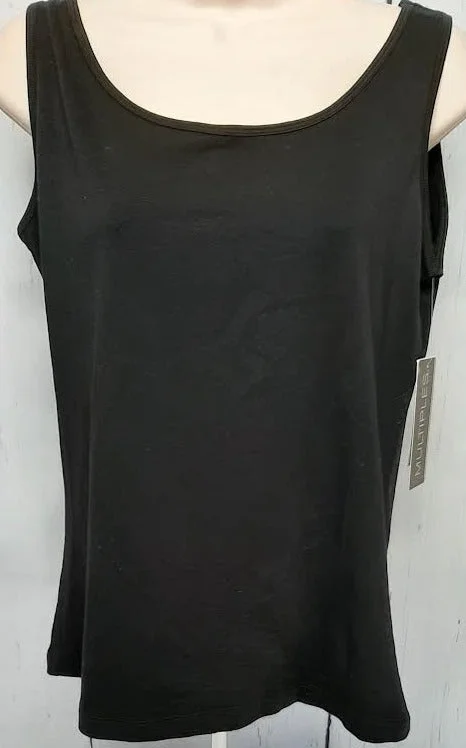 Top-Tank-Black- double Scoop Neck-Women's-M23101tm