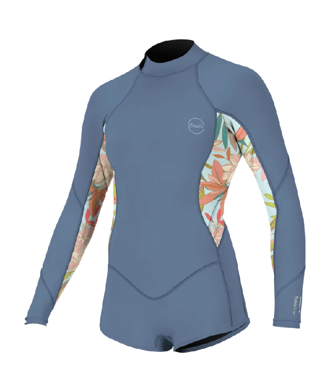 O'Neill Girl's Bahia 2/1mm BZ L/S Springsuit-Infinity/Dahlia/Infinity