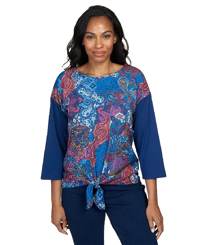 Ruby Road Fall Wonders Paisley Knit Top