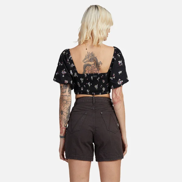 RVCA Sprinkle Smocked Top - Black