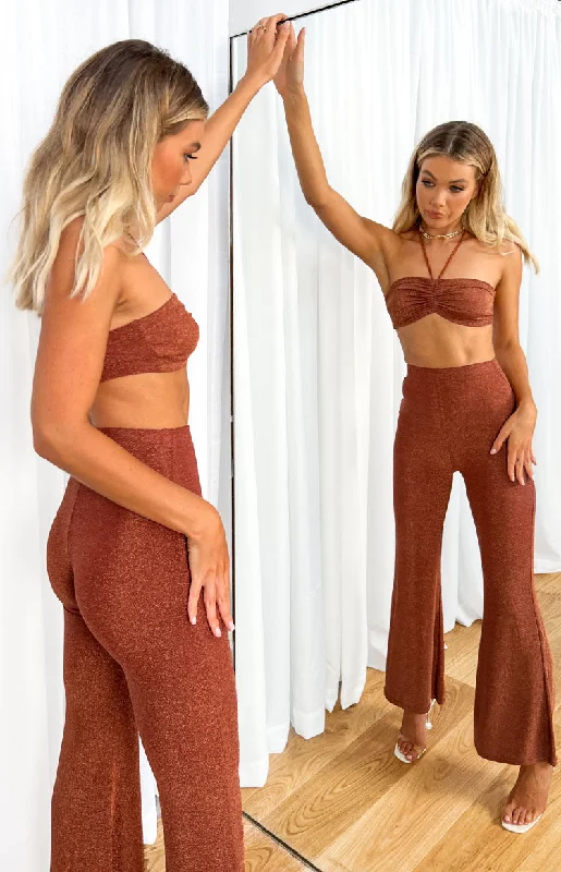 Stassie Rust Halter Top