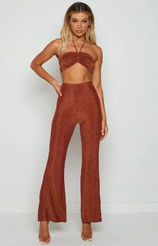 Stassie Rust Halter Top