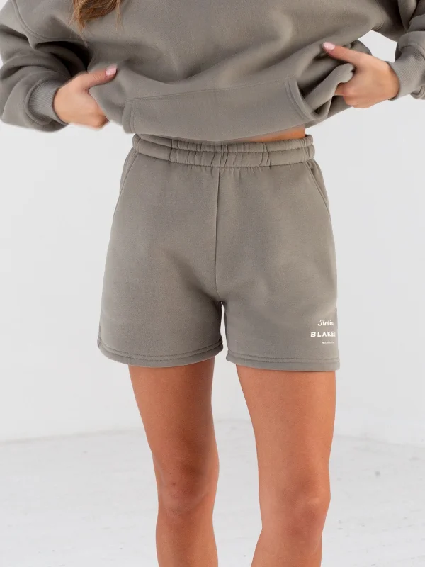 Italia Jogger Shorts - Stone Grey