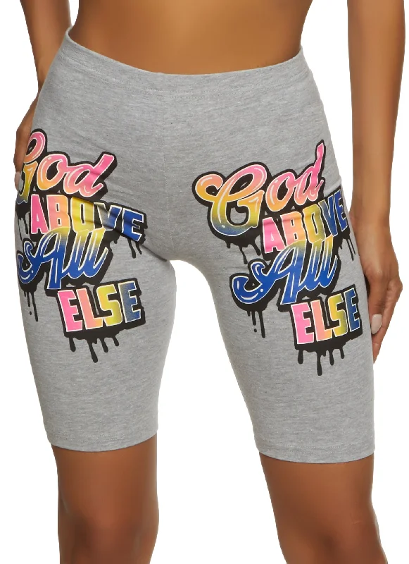 God Above All Else Biker Shorts