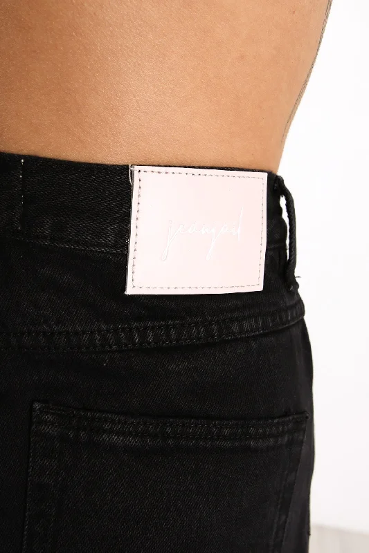 JJ High Relaxed Short Washed Black