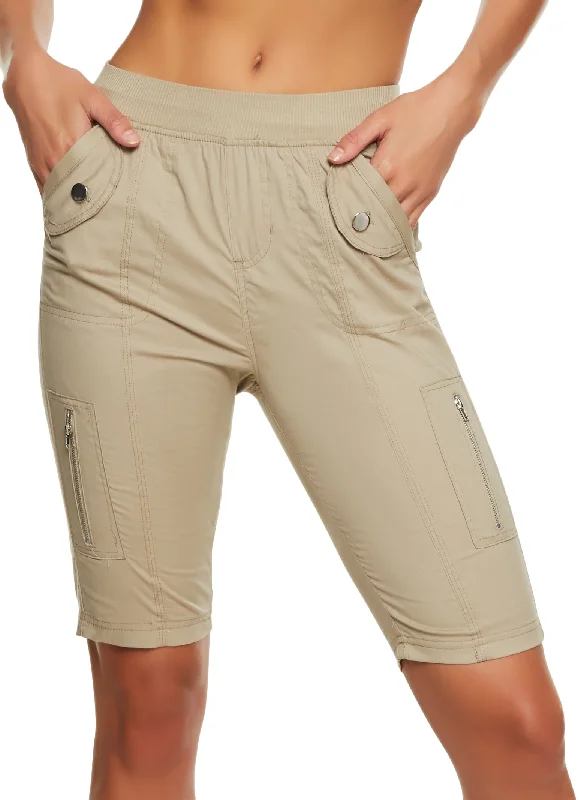 Zipper Pocket Bermuda Shorts