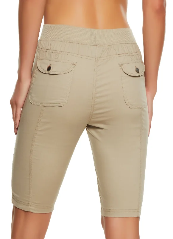 Zipper Pocket Bermuda Shorts