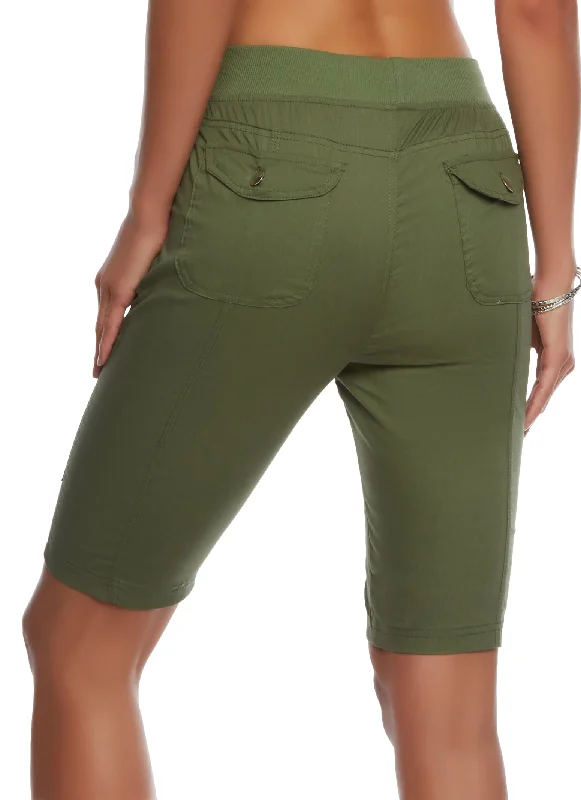 Zipper Pocket Bermuda Shorts