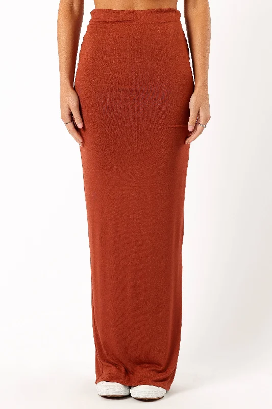 Jeryn Maxi Skirt - Rust