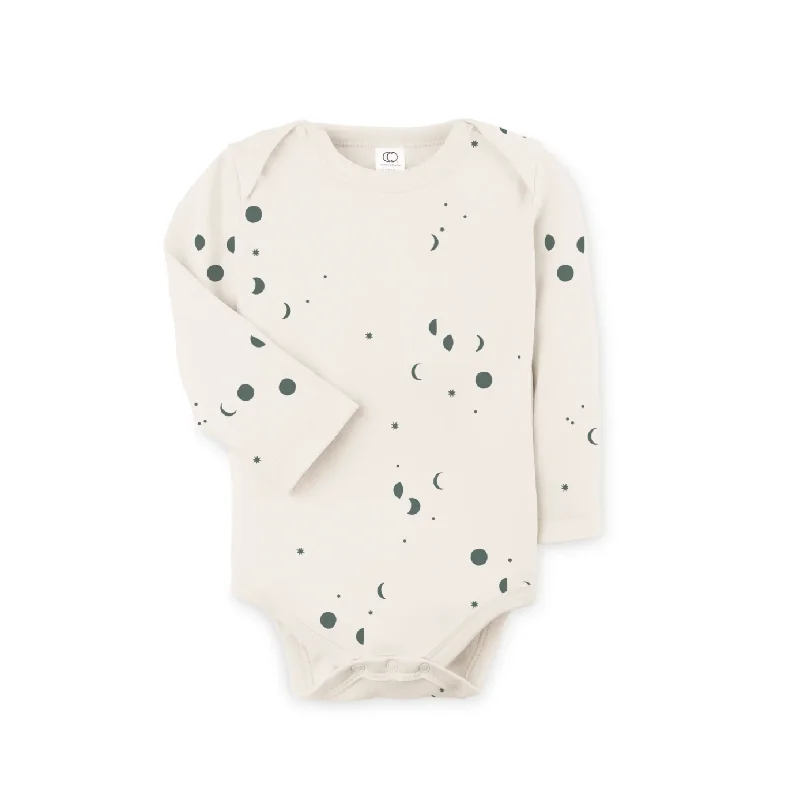 Moon Phases Bodysuit Elegant Button-Up Bodysuit