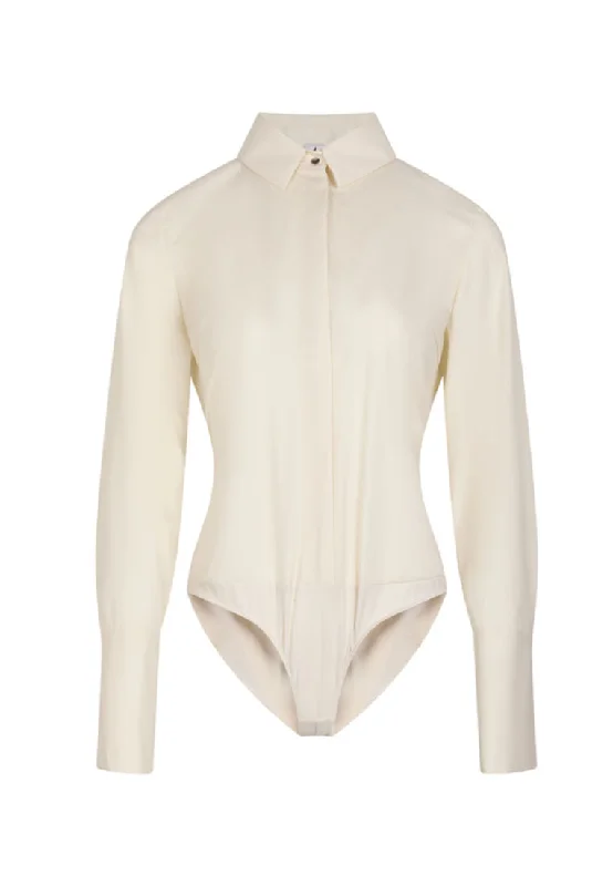 Fresh To A Crisp Cooling Shirted Bodysuit Cozy Cotton Bodysuit