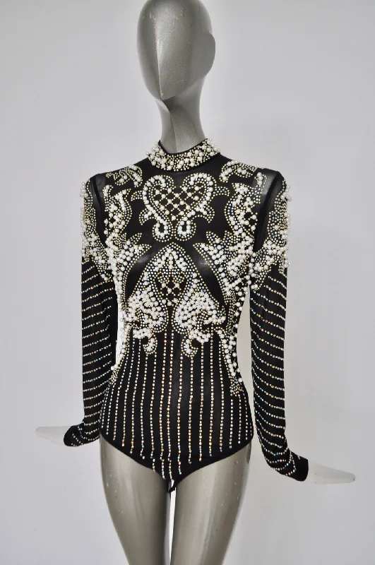Beaded bodysuit Comfortable Bodysuit with Underwire