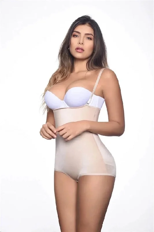 Lillian Strapless Boyshorts Bodysuit Shaper Stylish Bodysuit with Lace Accents