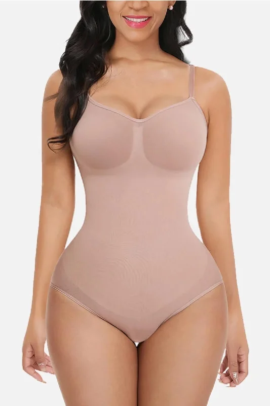 Seamless Shaping Cami Brief Bodysuit Trendy Bodysuit with Halter Neckline