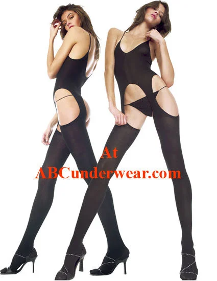 Suspender Bodystocking Fashionable Bodysuit for Date Night