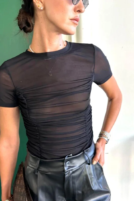 Lover mesh bodysuit Trendy Bodysuit with Back Tie