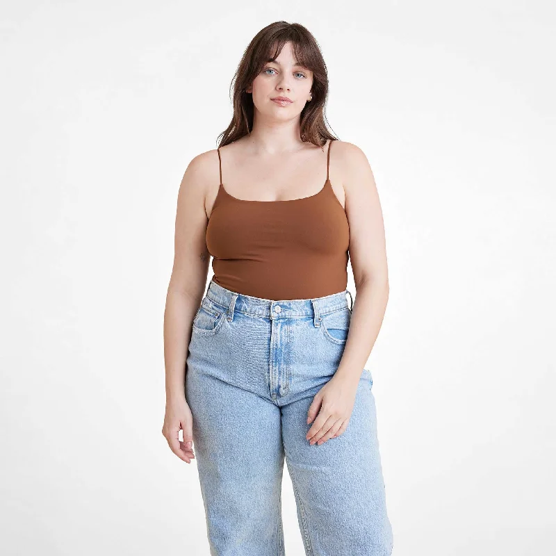 Cami Bodysuit | Chocolate Comfortable Lace Bodysuit