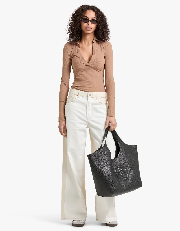 Celine Bodysuit - Macchiato Fashionable Cross-Back Bodysuit