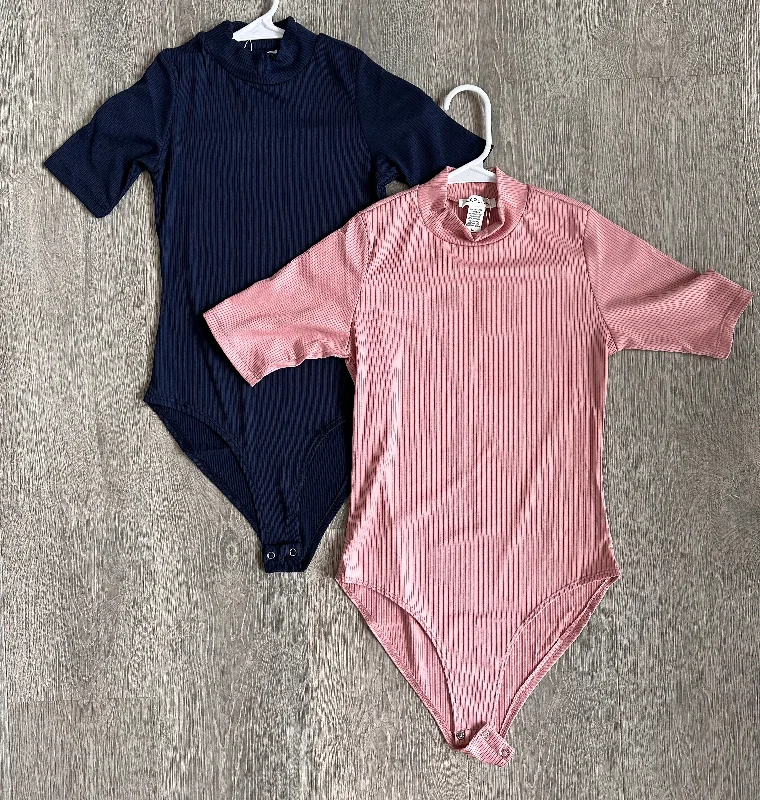 ribbed bodysuit Elegant Bodysuit with Chiffon