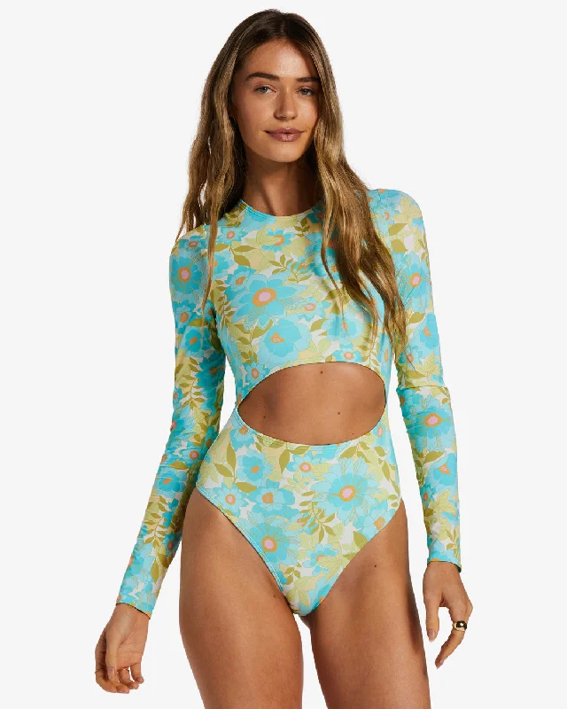 Summer Sky Bodysuit - Multi Elegant Lace Bodysuit for Evening