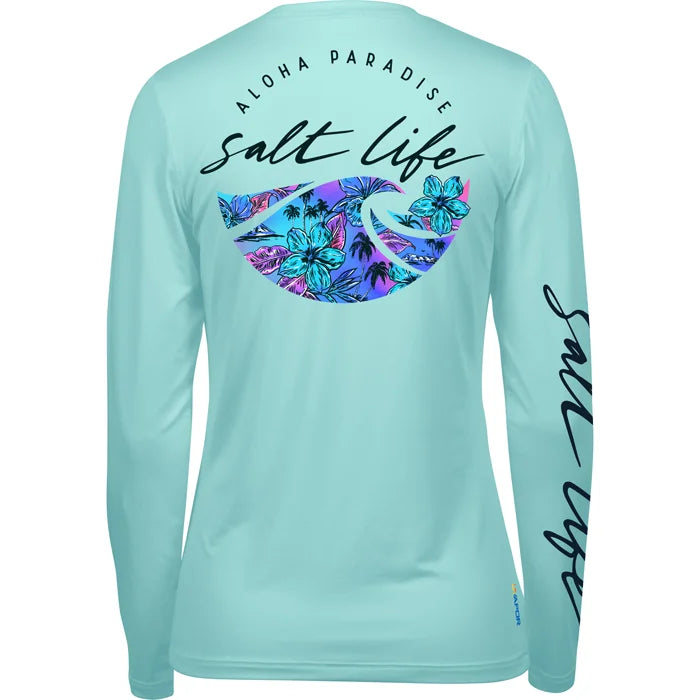 Salt Life Women's Island A Glow LS TShirt Anti-Pilling Machine Wash Handmade