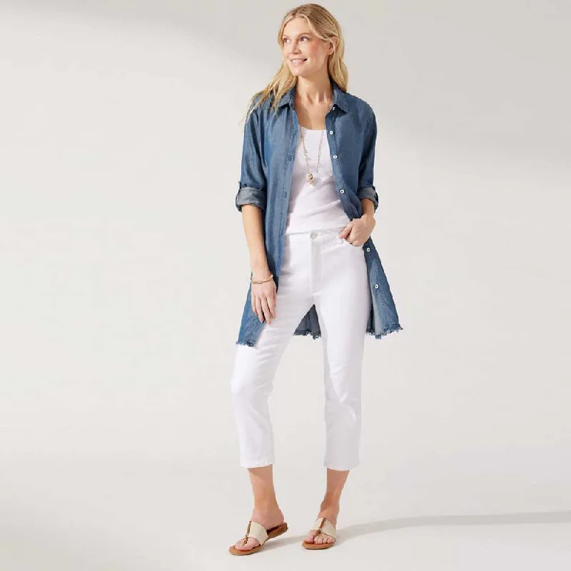 Tommy Bahama Chambray Boyfriend Shirt Cover Up - Chambray* Machine Wash Dry Clean Hand Wash