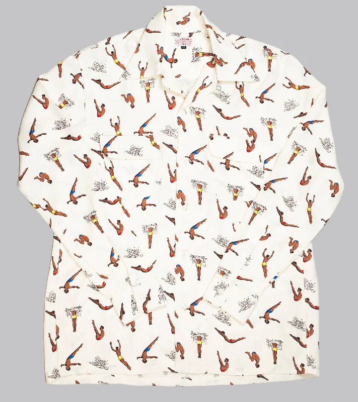 Bryceland's Rayon Shirt Diving Elegant Classic Vintage