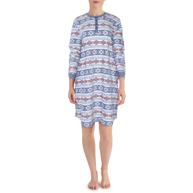 Carisma Women's Crew Neck Sleepshirt Iron Safe Non-Iron Wrinkle Free
