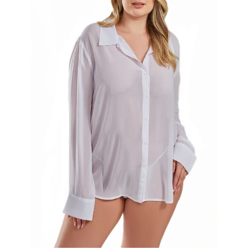 Chiffon Shirt Plus Size Cozy Warm Stylish