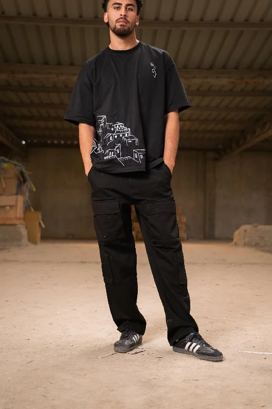 City Sketch Cotton T-Shirt - Evolv Fleece Fabric Down Fabric Feather Fabric