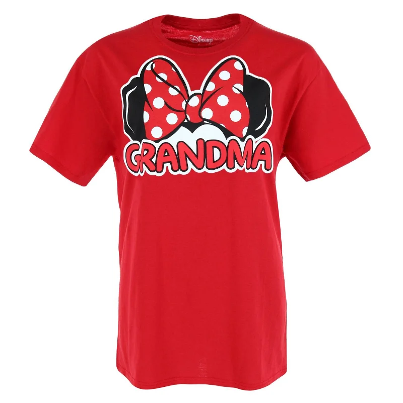 Jerry Leigh Women's Minnie Mouse Grandma Family T-Shirt Ribbed T-Shirt High Neck Heavyweight