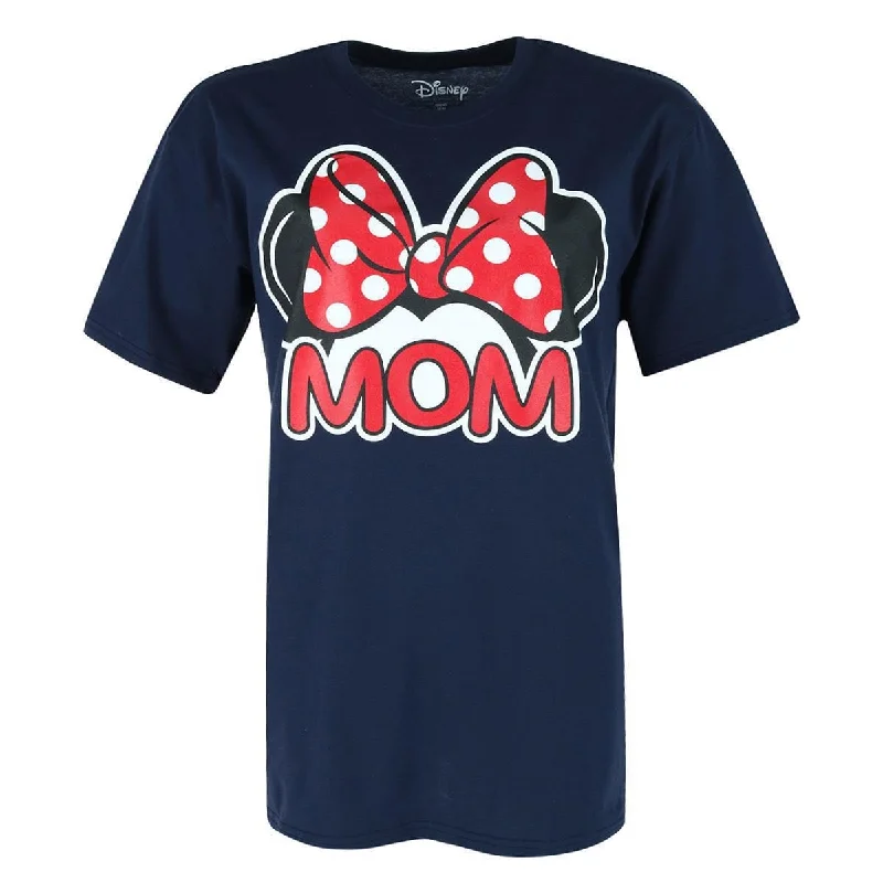 Jerry Leigh Women's Minnie Mouse Mom Family T-Shirt Solid Print Embellished