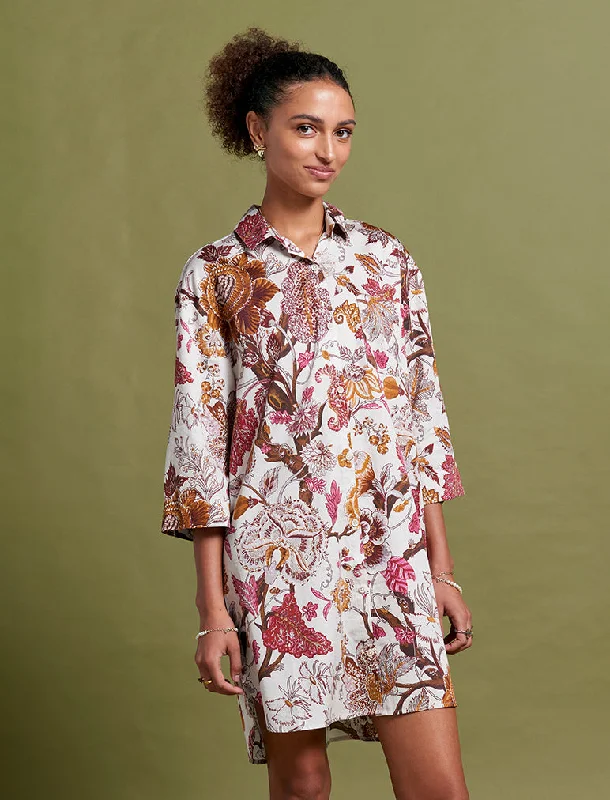 Karen Walker Edwardian Floral Nightshirt Casual Formal Business